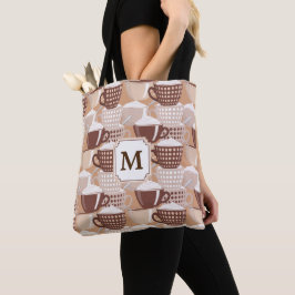 Bolsa Tote Ame O Meu Monograma Cappuccino