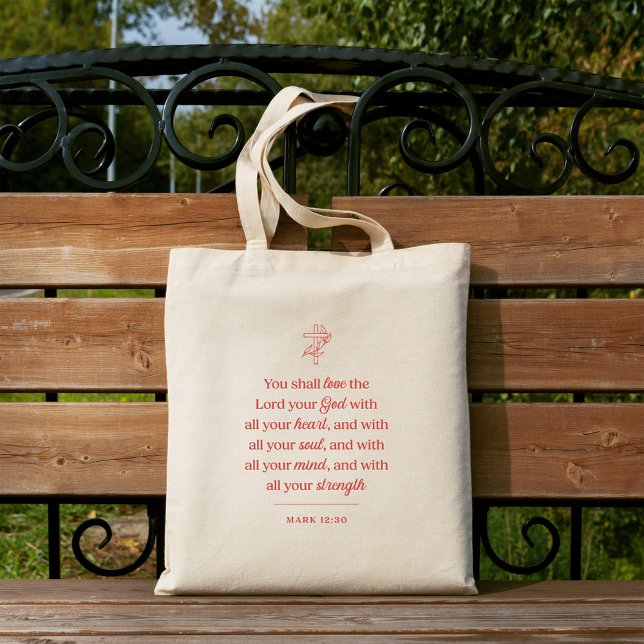 Bolsa Tote Ame o Senhor Seu Deus Cristão (Criador carregado)