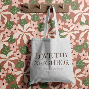 Bolsa Tote Ame o seu vizinho Roupa estético cristão