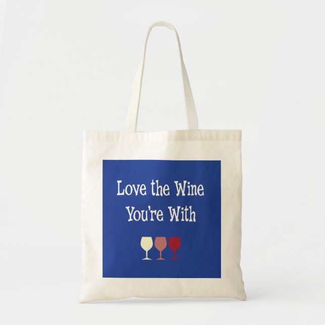 Bolsa Tote Ame o vinho que você é com (Frente)