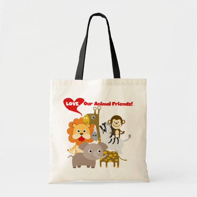 Bolsa Tote Ame Os Nossos Amigos Animais (Frente)