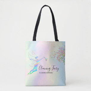 Bolsa Tote Ameaca Limpa Casa Brilhante Caneca Fada Holográfic