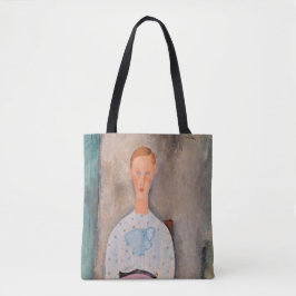 Bolsa Tote Amedeo Modigliani - Garota com uma blusa Polka-Dot