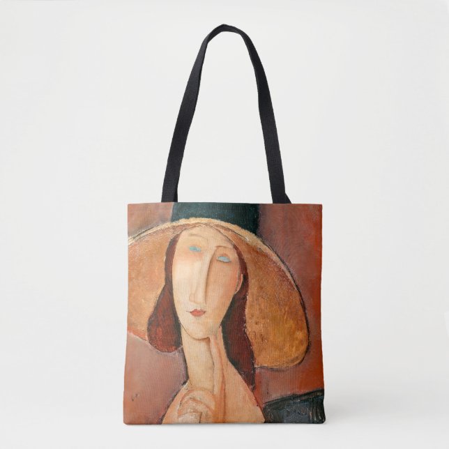 Bolsa Tote Amedeo Modigliani - Jeanne Hebuterne em Grande Cha (Frente)