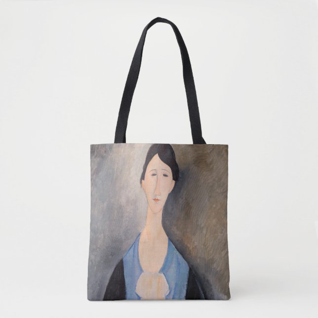 Bolsa Tote Amedeo Modigliani - Jovem Mulher de Azul (Frente)