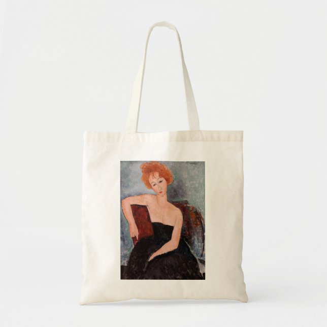 Bolsa Tote Amedeo Modigliani - Vestido da Noite Ruiva (Frente)