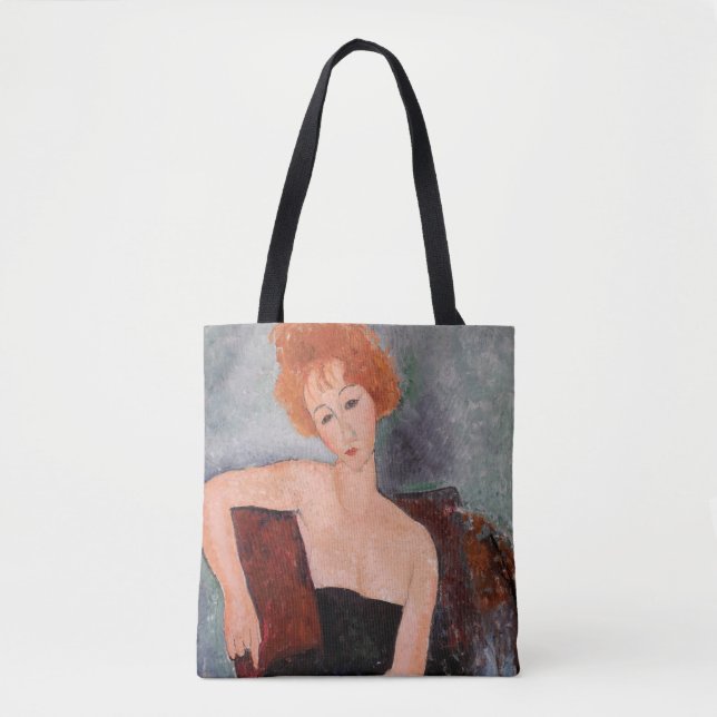 Bolsa Tote Amedeo Modigliani - Vestido da Noite Ruiva (Frente)