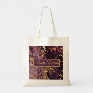 Bolsa Tote Ameixa Roxa Mármore Elegante