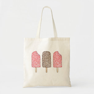 Bolsa Tote Amêndoa de chocolate Morango Sorvete de Eclair