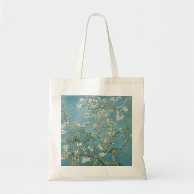 Bolsa Tote Amêndoa em flor por Vincent Van Gogh (Frente)