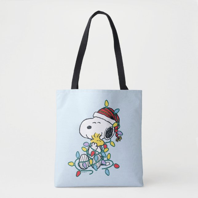 Bolsa Tote Amendoins | Amor e Luzes de Natal (Frente)