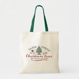 Bolsa Tote Amendoins Árvores de Natal frescas Fazendas