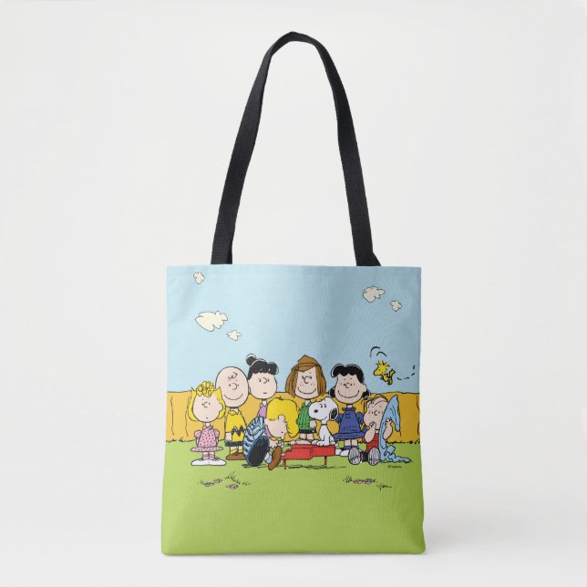 Bolsa Tote Amendoins | Charlie Brown e Gang (Frente)