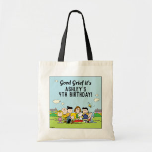 Bolsa Tote Amendoins Charlie Brown e Gang Birthday