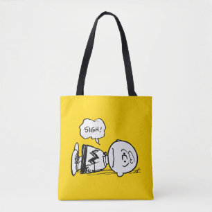 Bolsa Tote Amendoins Charlie Brown está abaixado