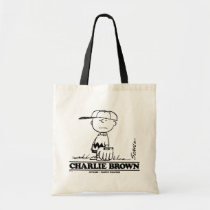 Bolsa Tote Amendoins   Charlie Brown Jogando Bola