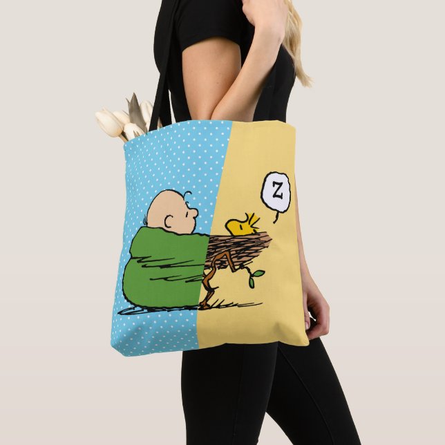 Bolsa Tote Amendoins | Charlie Brown & Woodstock Half & Half (Close Up)
