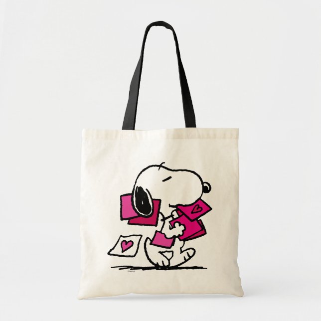 Bolsa Tote Amendoins | DIA DE OS NAMORADOS | Snoopy Com Dias  (Frente)