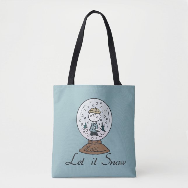 Bolsa Tote Amendoins | Globo de Neve Charlie Brown (Frente)
