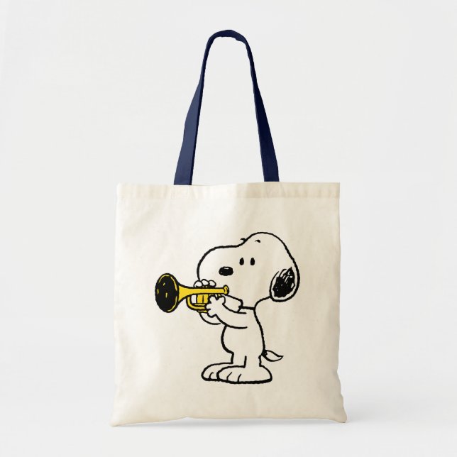 Bolsa Tote Amendoins | Jogador de Trompete Snoopy (Frente)