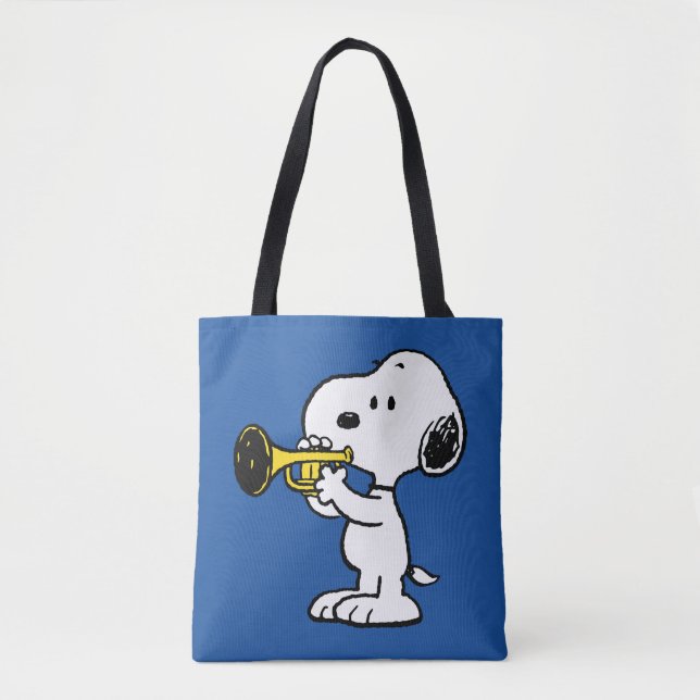 Bolsa Tote Amendoins | Jogador de Trompete Snoopy (Frente)