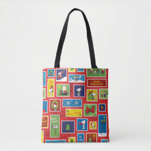 Bolsa Tote Amendoins Padrão de Cartazes de Natal