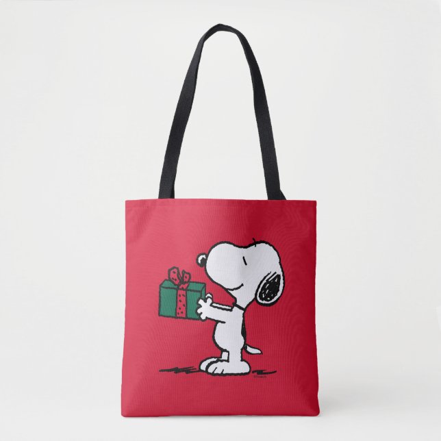 Bolsa Tote Amendoins | Presente de Natal Snoopy Giver (Frente)