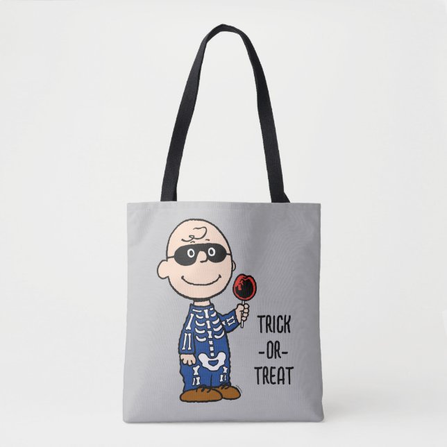 Bolsa Tote Amendoins | Skeleton Charlie Brown (Frente)