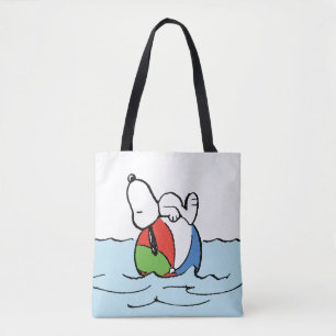 Bolsa Tote Amendoins Snoopy Beach Ball Beach