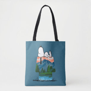 Bolsa Tote Amendoins   Snoopy Dog Sunset View