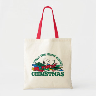 Bolsa Tote Amendoins Snoopy "Esta foi a noite antes do Nata
