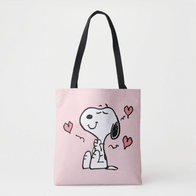 Bolsa Tote Amendoins | Snoopy Hearts (Frente)