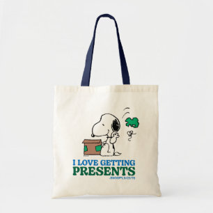 Bolsa Tote Amendoins Snoopy I Love Getting Present