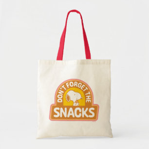 Bolsa Tote Amendoins   Snoopy Não esqueça os Snacks