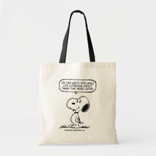 Bolsa Tote Amendoins   Snoopy, você não aguenta sua vida inte
