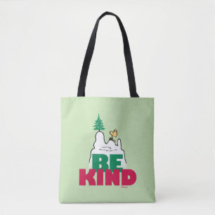 Bolsa Tote Amendoins Snoopy & Woodstock Be Kind