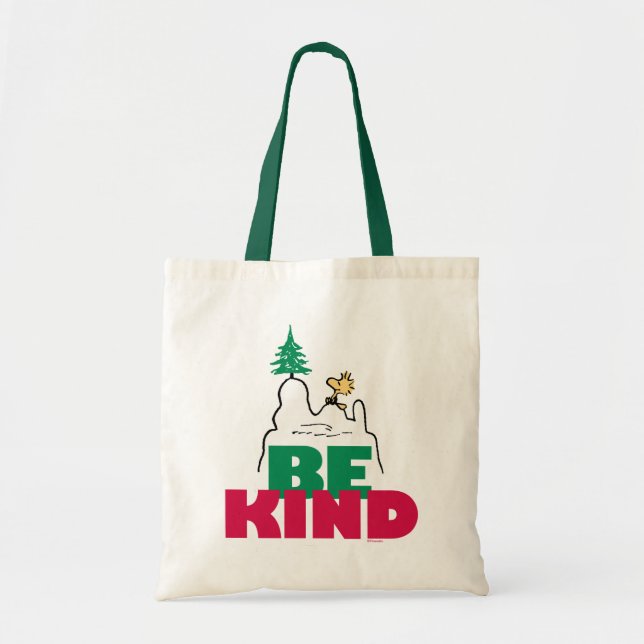 Bolsa Tote Amendoins | Snoopy & Woodstock Be Kind (Frente)