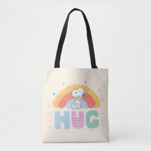 Bolsa Tote Amendoins Snoopy & Woodstock Hug