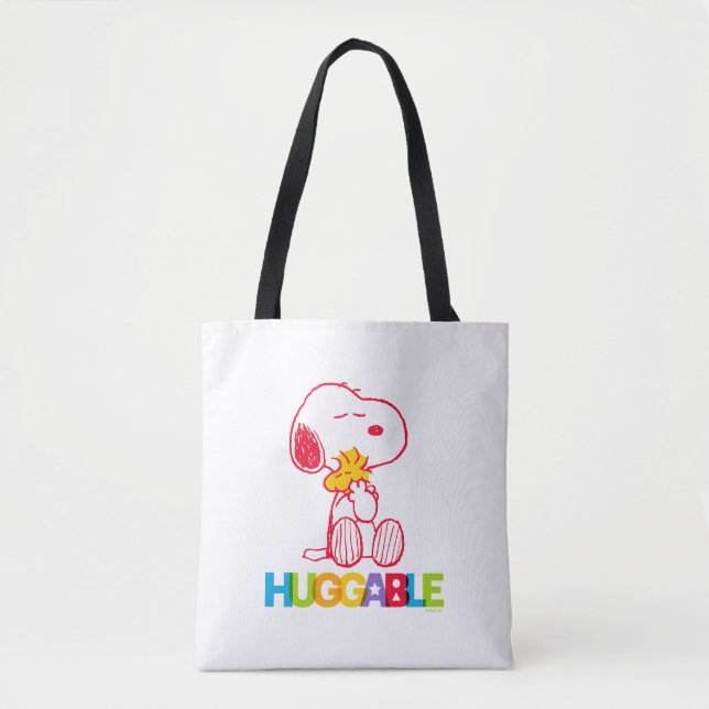 Bolsa Tote Amendoins | Snoopy & Woodstock Huggable (Frente)