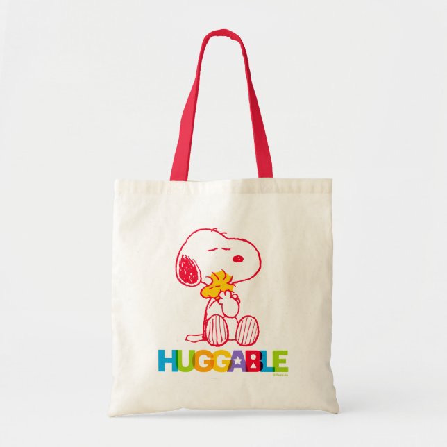 Bolsa Tote Amendoins | Snoopy & Woodstock Huggable (Frente)
