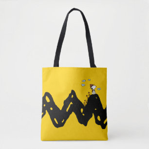 Bolsa Tote Amendoins   Snoopy & Woodstock Scout Troop Hike