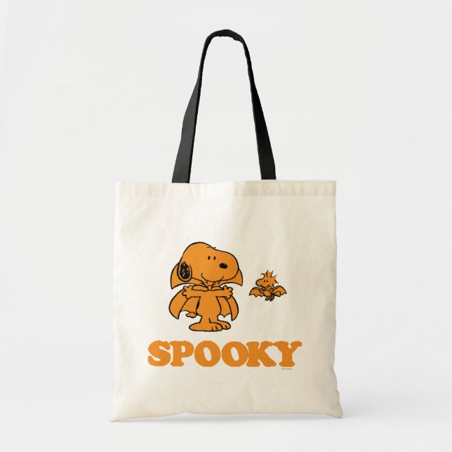 Bolsa Tote Amendoins | Snoopy & Woodstock Spooky (Frente)