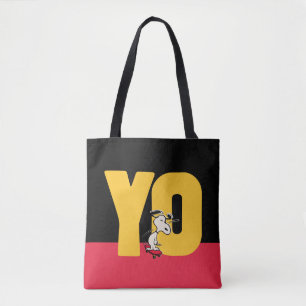 Bolsa Tote Amendoins Snoopy YO Skateboard