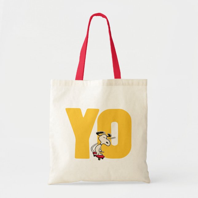 Bolsa Tote Amendoins | Snoopy YO Skateboard (Frente)