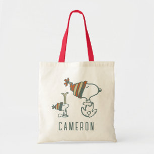 Bolsa Tote Amendoins Triagem de Esqui de Snoopy & Woodstock