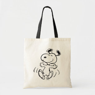 Bolsa Tote Amendoins   Uma dança feliz snoopy