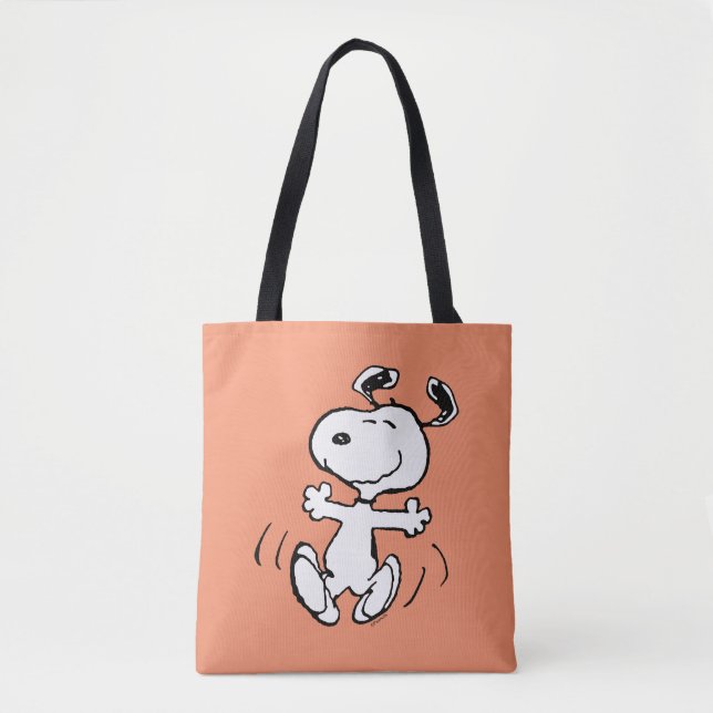 Bolsa Tote Amendoins | Uma dança feliz snoopy (Frente)