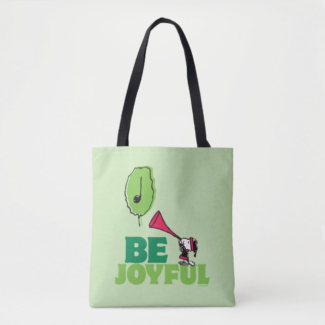Bolsa Tote Amendoins | Woodstock Be Joyful (Frente)