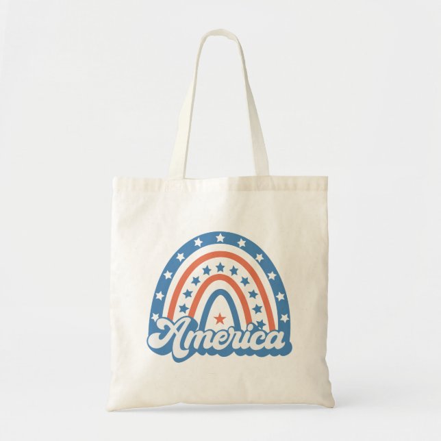 Bolsa Tote America Boho Retro (Frente)