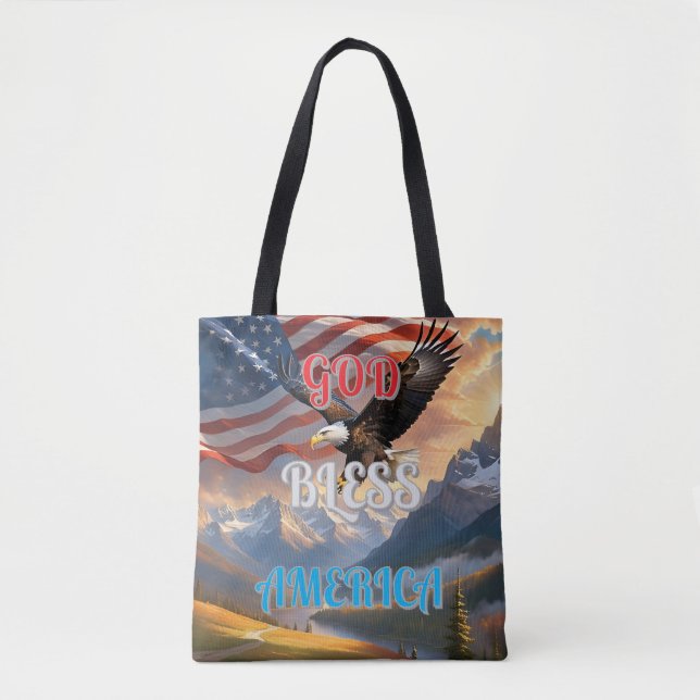 Bolsa Tote AMÉRICA deus abençoe (Frente)